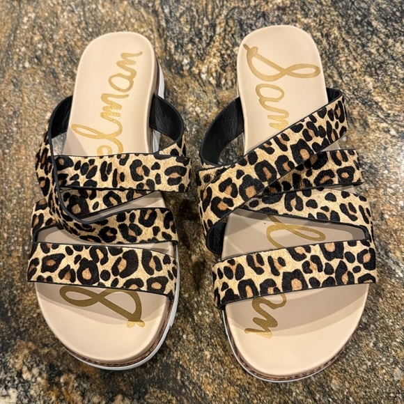 Sam Edelman Woman's size 8 leopard print 1.5" heel, straps are faux leopard skin - Picture 6 of 6